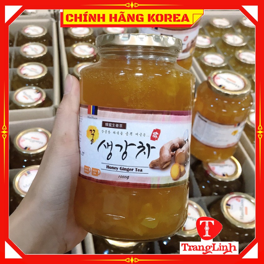 Mật ong gừng hàn quốc MasilRaon lọ 1kg - Trà gừng mật ong chính hãng - tranglinhkorea