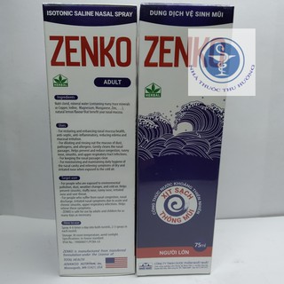 XỊT VỆ SINH MŨI ZENKO 75ml