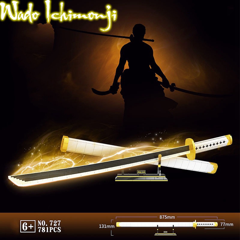 Đồ Chơi Lắp Ráp Mô Hình Thanh Kiếm Wado Ichimonji Của Zoro Trong One Piece No. 727 Với 781 PCS