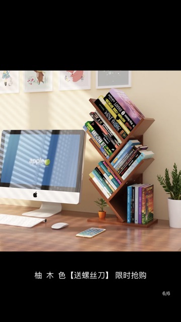 Kệ sách để bàn hình cây lắp ghép 5 tầng ( tặng tuavit ) | BigBuy360 - bigbuy360.vn