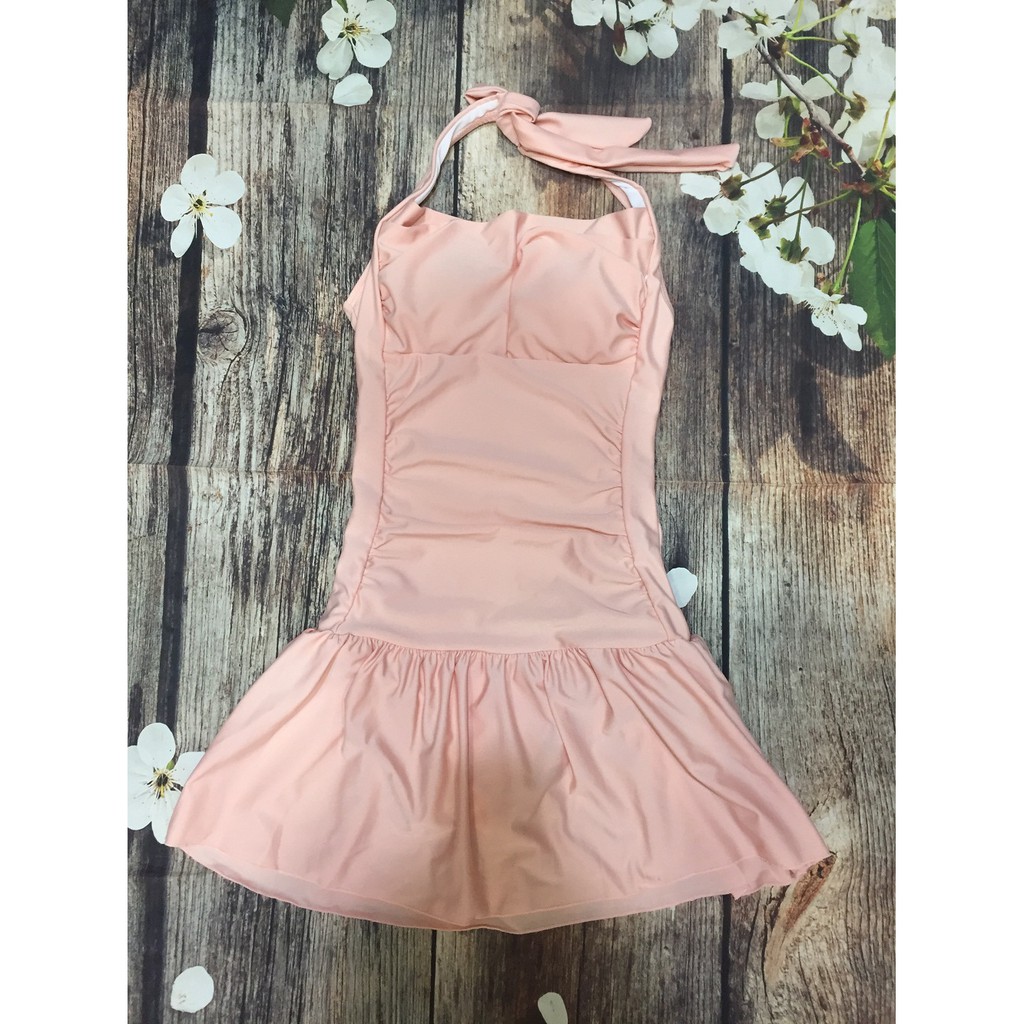 váy bơi liền thân thun lạnh 1403- màu hồng | BigBuy360 - bigbuy360.vn