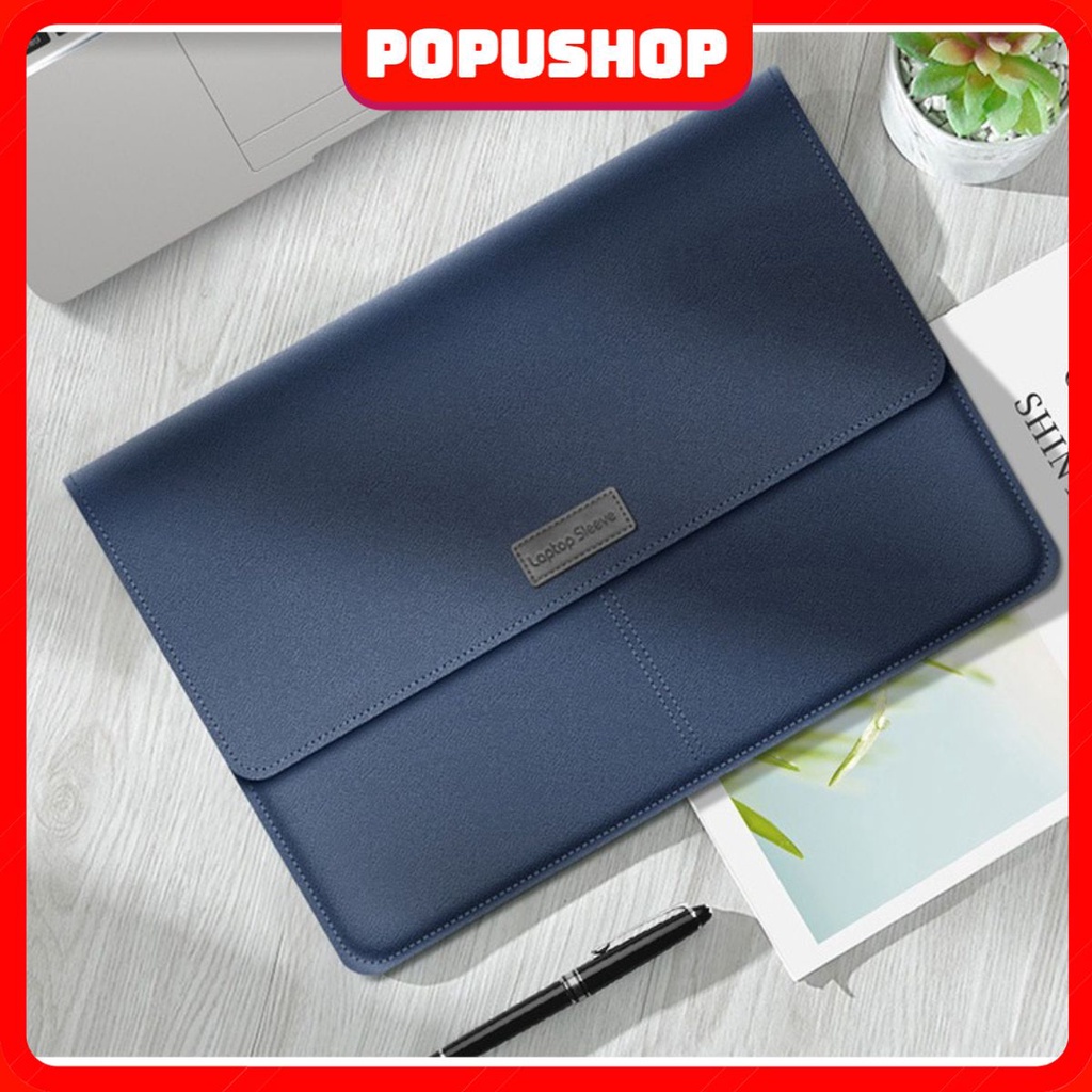 Bao da chống sốc cao cấp cho macbook, laptop, surface pro, hp envy, dell xps kèm ví đựng phụ kiện