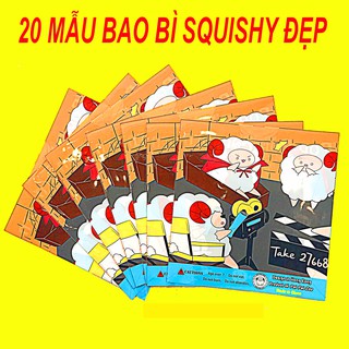 (12 MẪU) Bao bì squishy chính hãng nhiều kích thước, bao bì đựng bánh kẹo và nhiều vật dụng khác có dán mép