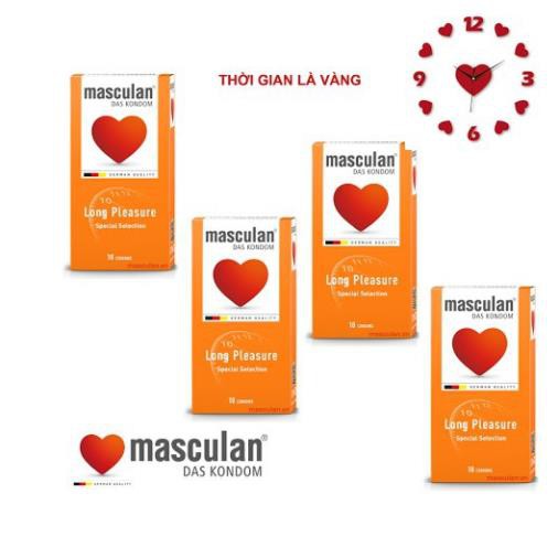 Bao cao su siêu mỏng kéo dài thời gian 10 chiếc Masculan - nhập khẩu Đức