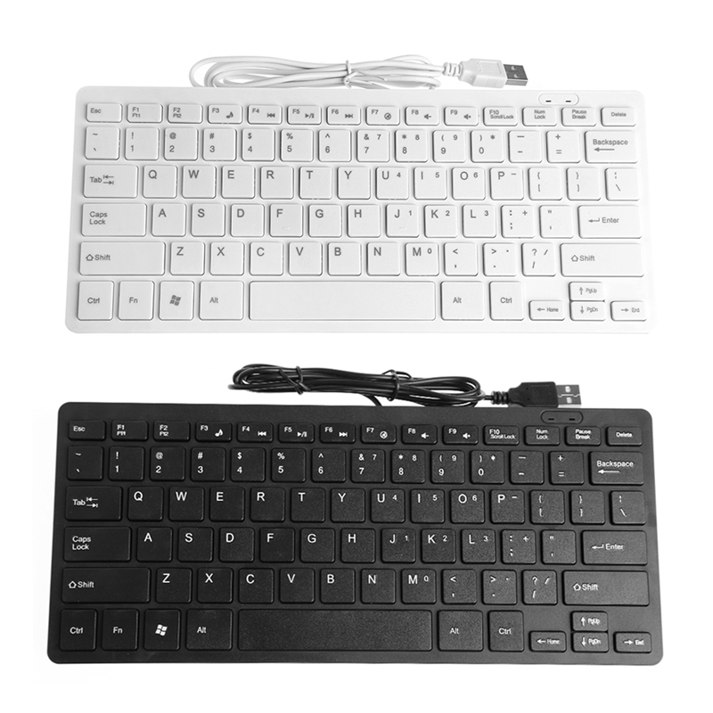 ✿CRE Mini Slim Multimedia USB Wired External Keyboard For Notebook Laptop PC Computer
