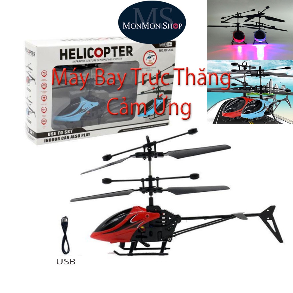 Máy Bay Trực Thăng thông minh/Máy Bay Helicopter cảm ứng Sạc bằng cáp USB tiện dụng chất lượng đảm bảo