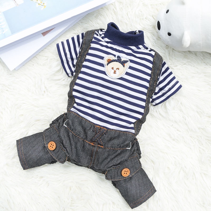 Áo Denim In Hình Dễ Thương Thời Trang Xuân Hè Cho Thú Cưng