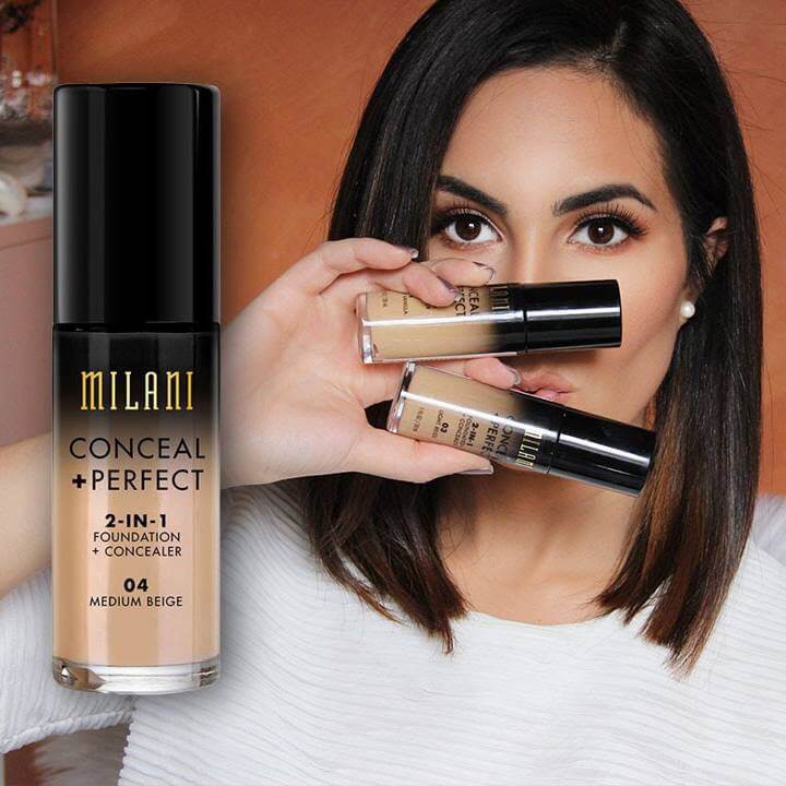 (có bill) Kem nền Milani 2 in 1 Foundation Concealer