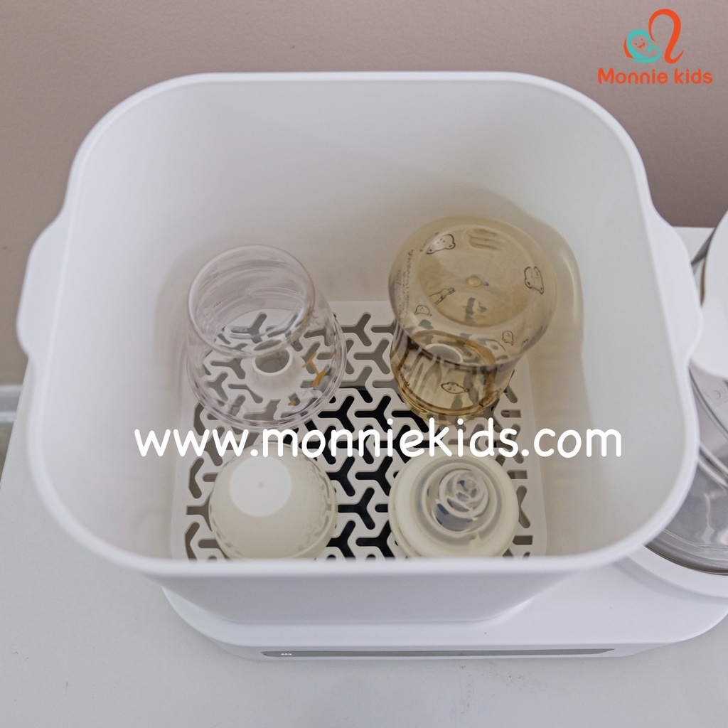 Máy tiệt trùng sấy khô bình sữa Moaz Bebe MB031, máy đun nước pha sữa cho bé - Monnie Kids