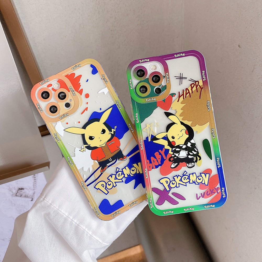 Ốp lưng iphone trong lỗ viền camera Pikachu 6plus/6s/6splus/7/7plus/8/8plus/x/xr/xs/11/12/13/pro/max/plus/promax TLV136