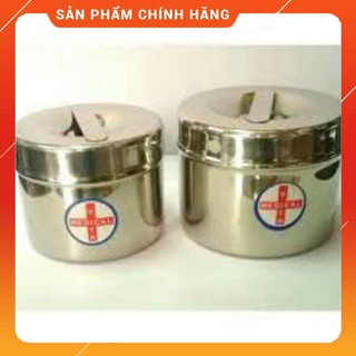 HỘP ĐỰNG BÔNG TRÒN INOX SIDE NHỎ