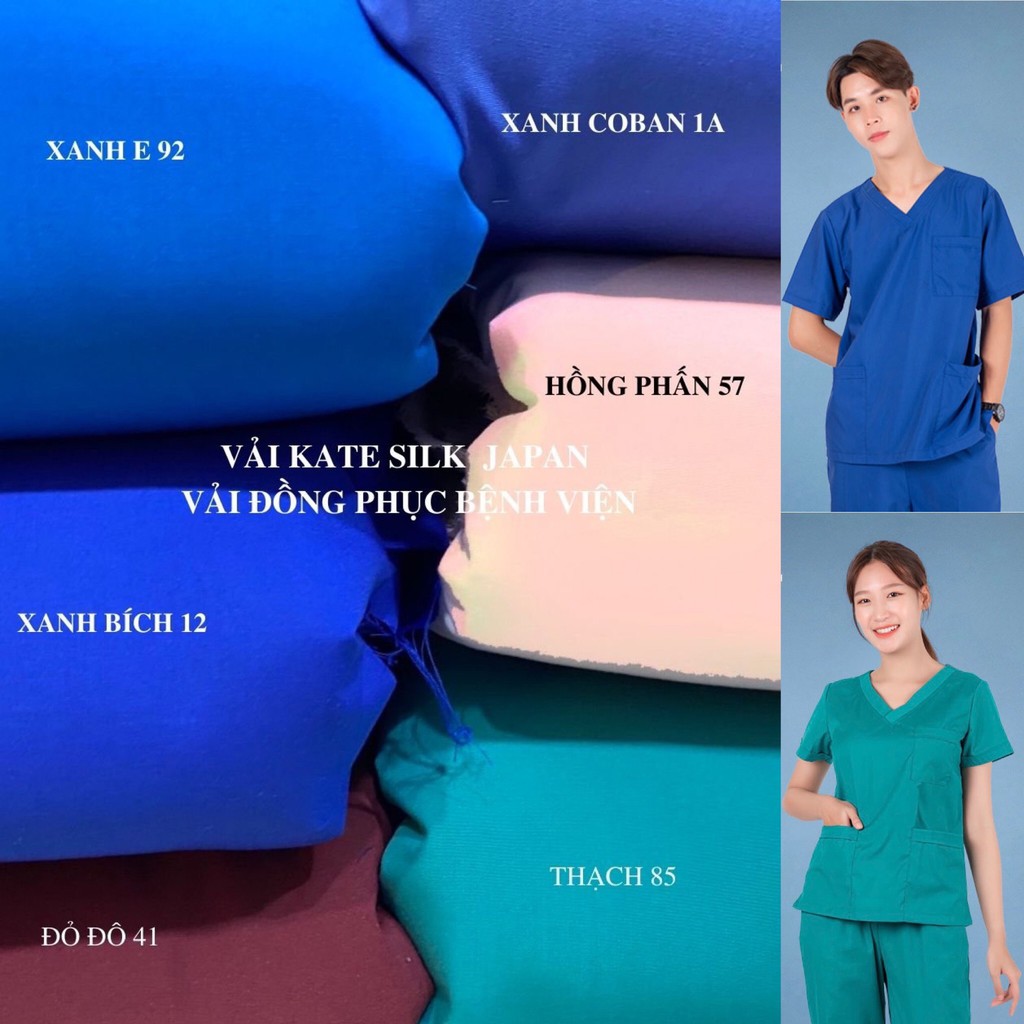 VẢI MAY ĐỒNG PHỤC Y TẾ - VẢI KATE SILK TRUNG CẤP
