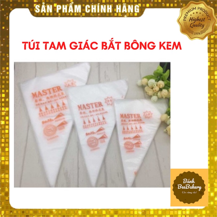 Set 10c túi tam giác bắt bông kem nilon (2 cỡ)