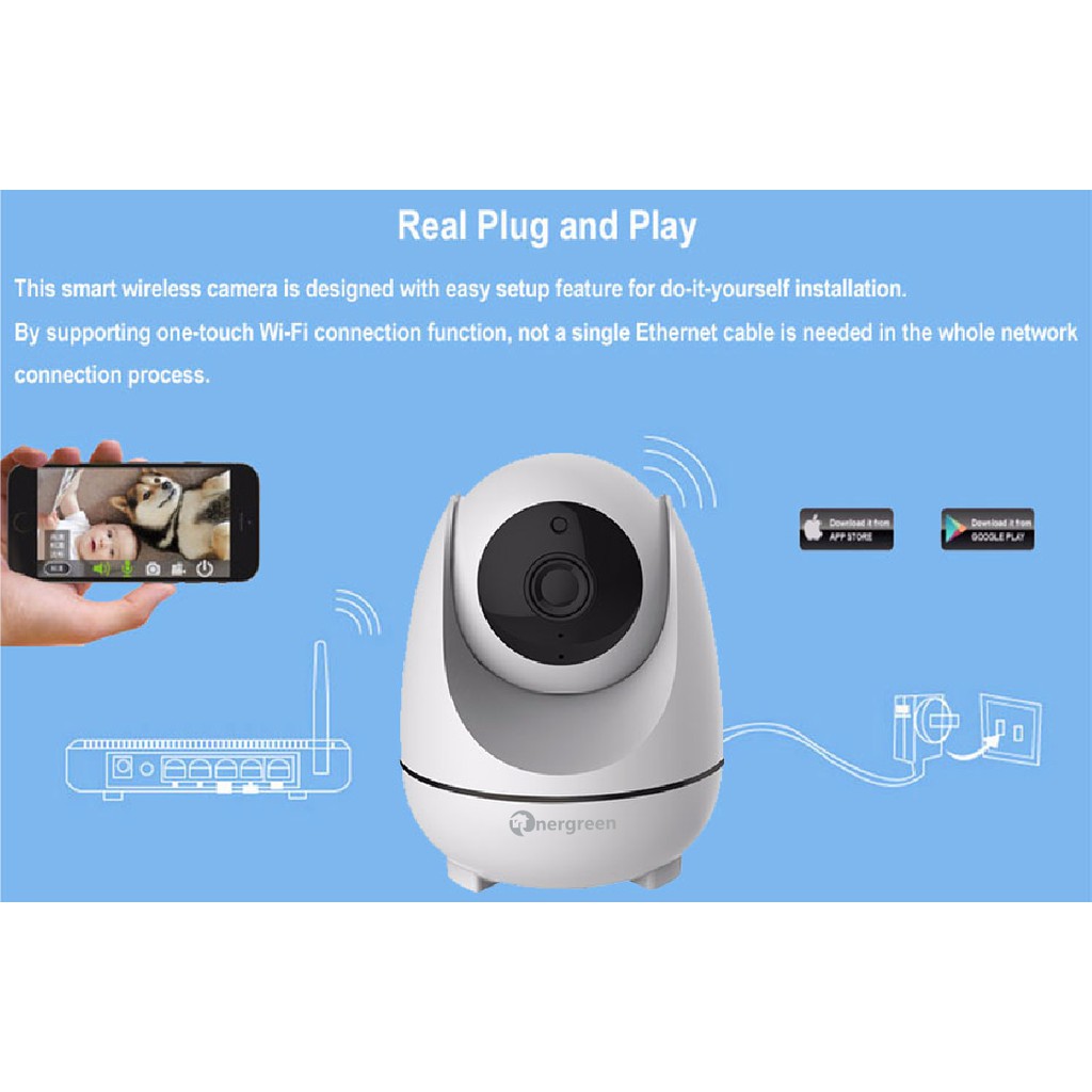 Camera Wifi Không Dây Energreen Cảm BiếnTheo Người 1080P