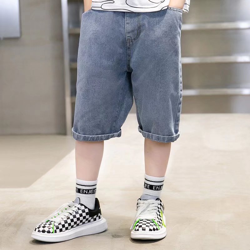Quần short jean BXPB ống rộng thời trang hè giản dị cho bé trai