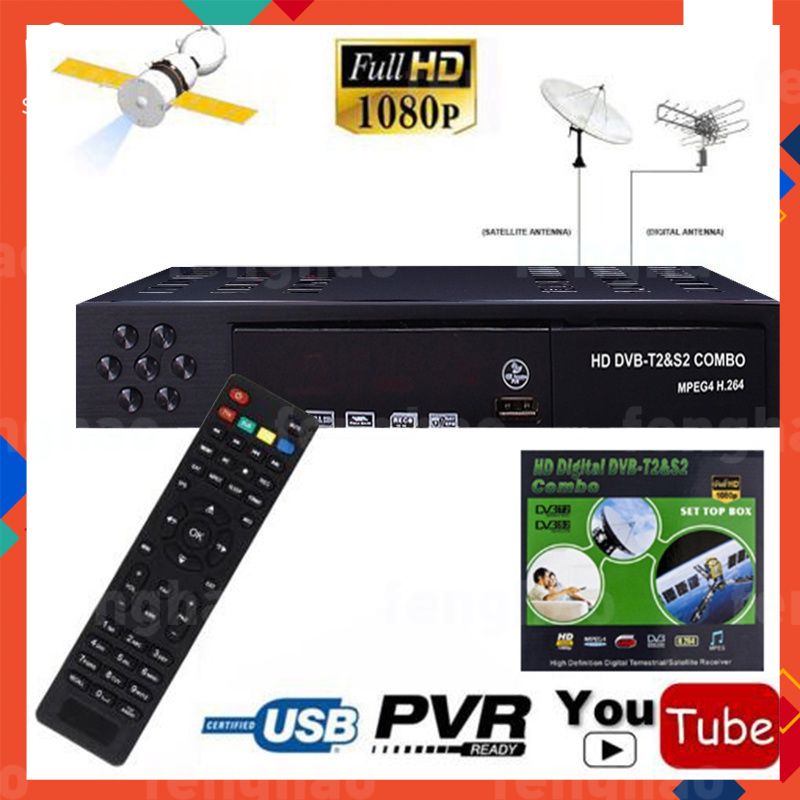 Hộp Tv Anycast Dvb-T2 + S2 Combo Dvb-T2 & Dvb-S2 Hdtv Cho Malaysia Singapore