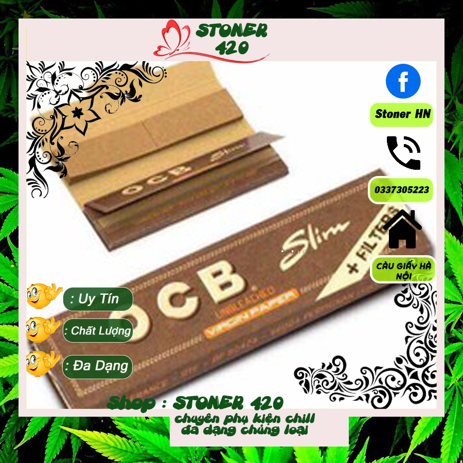 Giấy Nướng O.C.B Unbleached,Ultimate ( Kèm T!p)