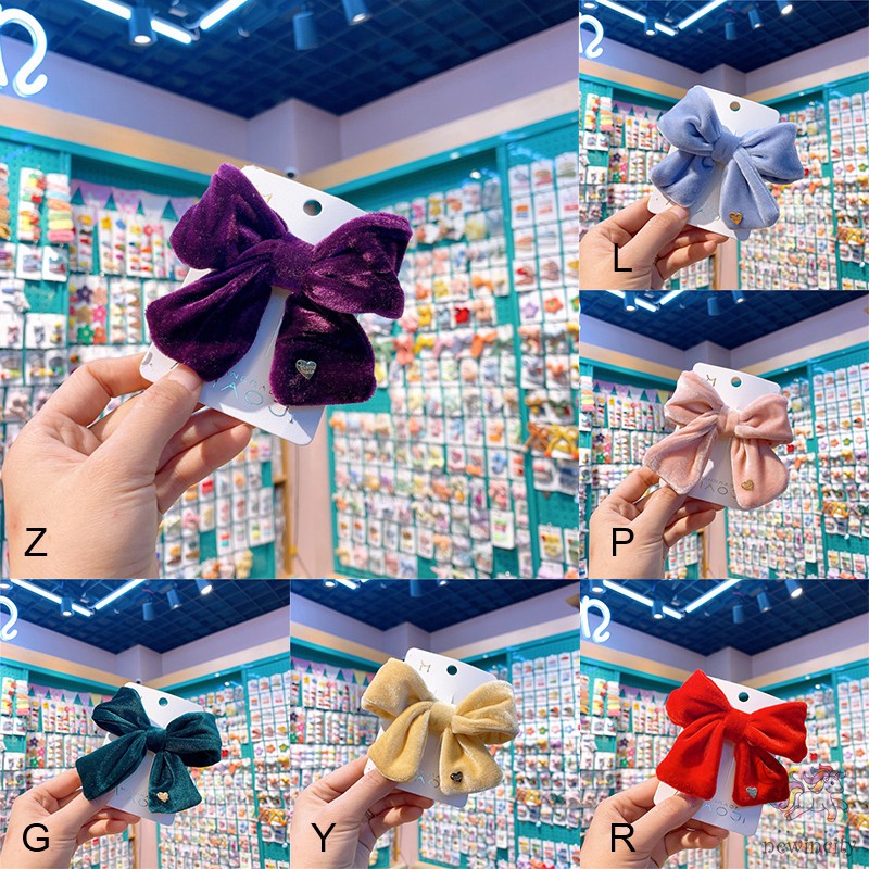 Kẹp Tóc Hai Mảnh Đính Nơ Dễ Thương Cho Bé Gái