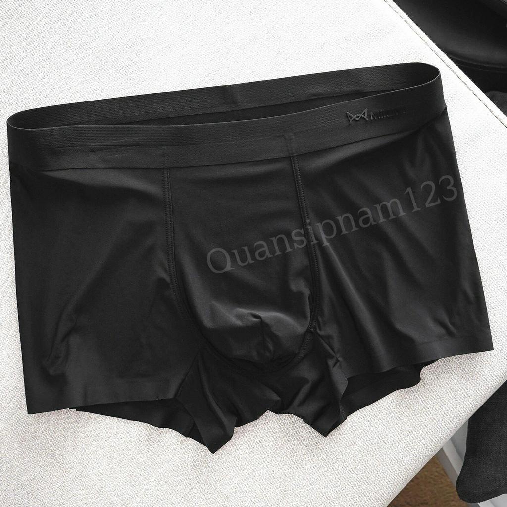 Combo 3 quần lót nam boxer lụa băng cao cấp không đường may Mi01A