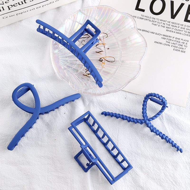 Kẹp Tóc Kim Loại Màu Xanh Dương Thời Trang