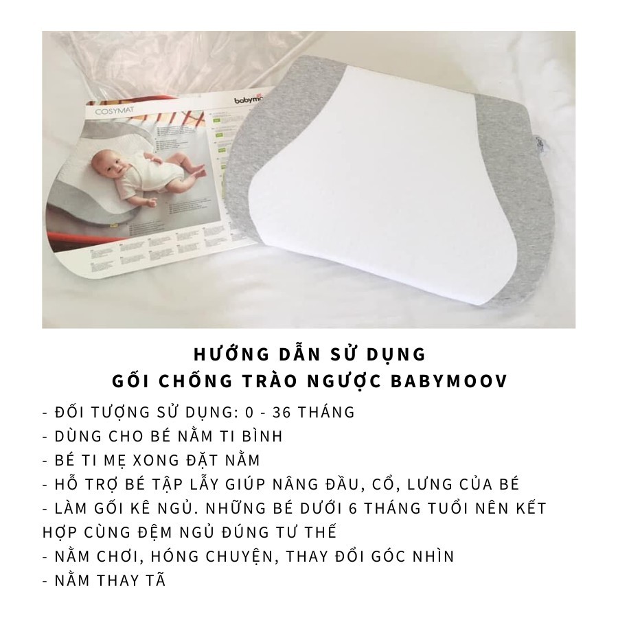 Gối chồng trào ngược  𝑭𝒓𝒆𝒆𝒔𝒉𝒊𝒑  Gối chống trào ngược cho bé BABYMOOV