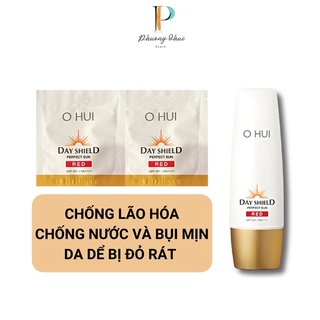 Kem Chống Nắng Ohui Day Shield Perfect Sun Red Cho Da Nhạy Cảm, Mẩn Đỏ Spf50+/Pa+++ 1ml
