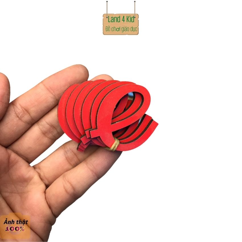 Đồ chơi giáo dục sớm cho bé - giáo cụ Montessori 3 6 - Bộ chữ cái rời viết thường song ngữ Anh Việt MR6 Land 4 kid