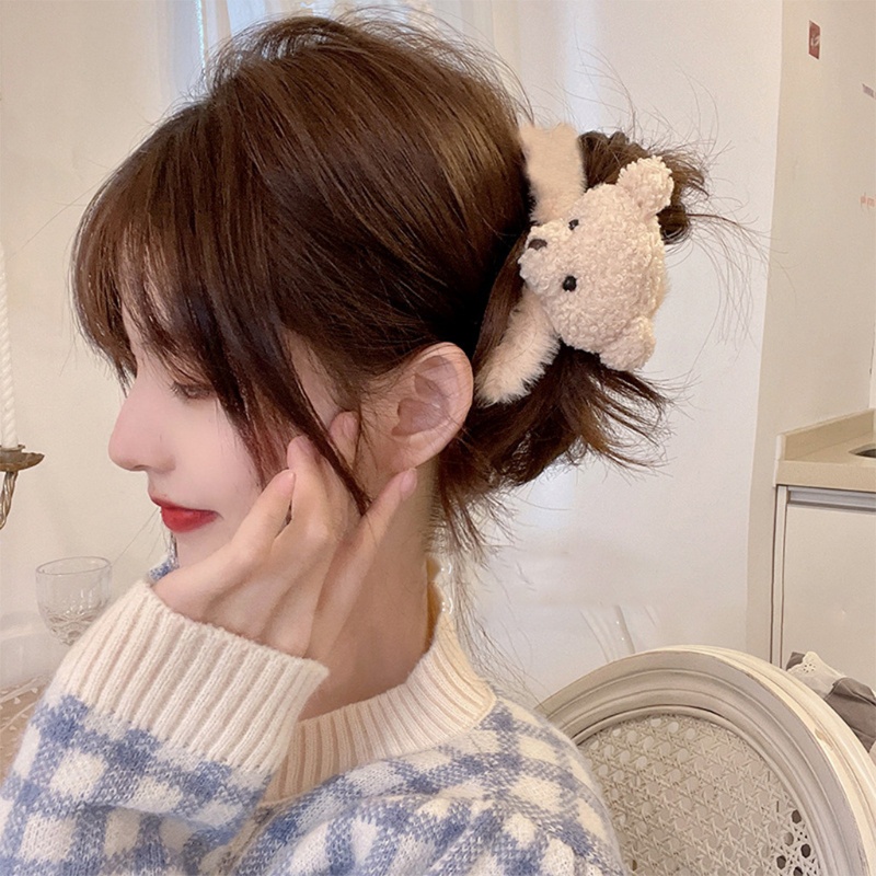 Kẹp Tóc Đuôi Ngựa Cỡ Lớn Chống Trượt Bằng Vải Lông