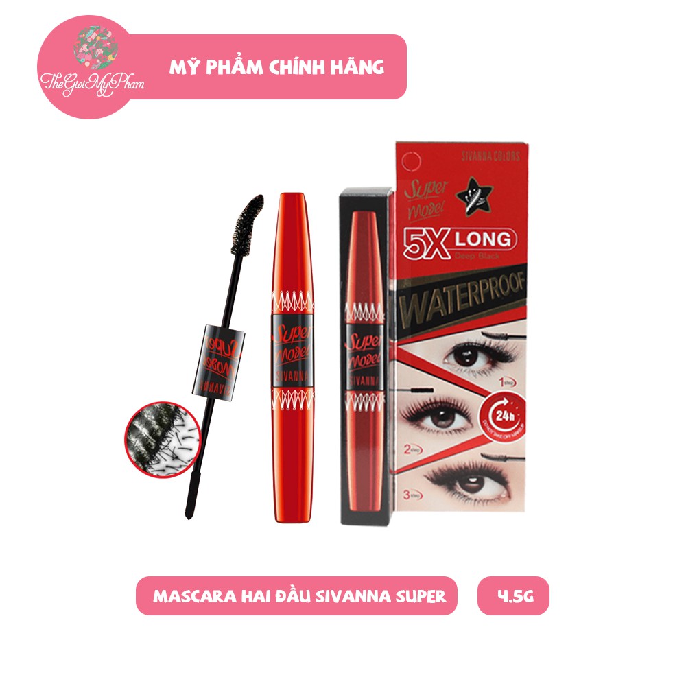 Mascara Hai Đầu Sivanna Super Model 5X Long - Thái Lan