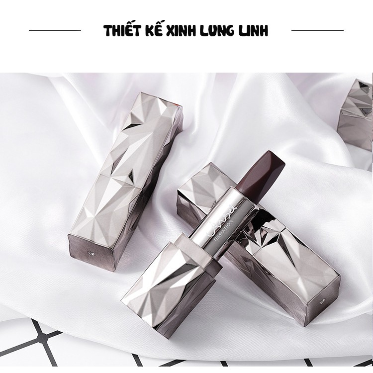 Son môi kim cương 3 màu ANSEL dưỡng ẩm chống nước lâu trôi nội địa Trung ZD-SM20 | BigBuy360 - bigbuy360.vn
