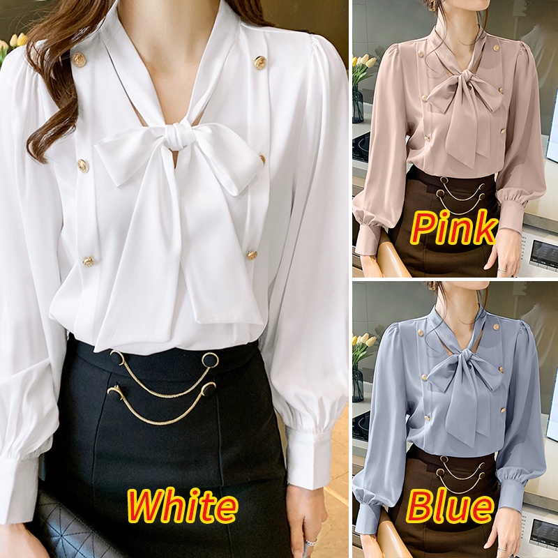 Zanzea Áo Sơ Mi Nữ Tay Dài Cổ Chữ V Cột Dây Thời Trang Thanh Lịch