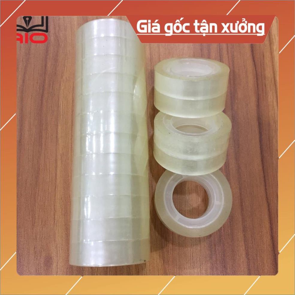 [ICLN9 giảm 5K cho đơn hàng 50k]  Cây Băng keo 1,8F trong VP vòng nhỏ  (10 cuộn/ 1 cây)