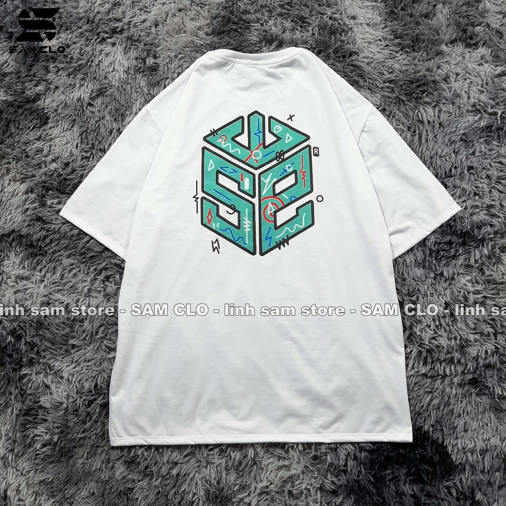 Áo thun tay lỡ nam nữ SAM CLO phông form rộng dáng Unisex - Ulzzang mặc cặp, nhóm, lớp in hình LOGO CHỮ SWE