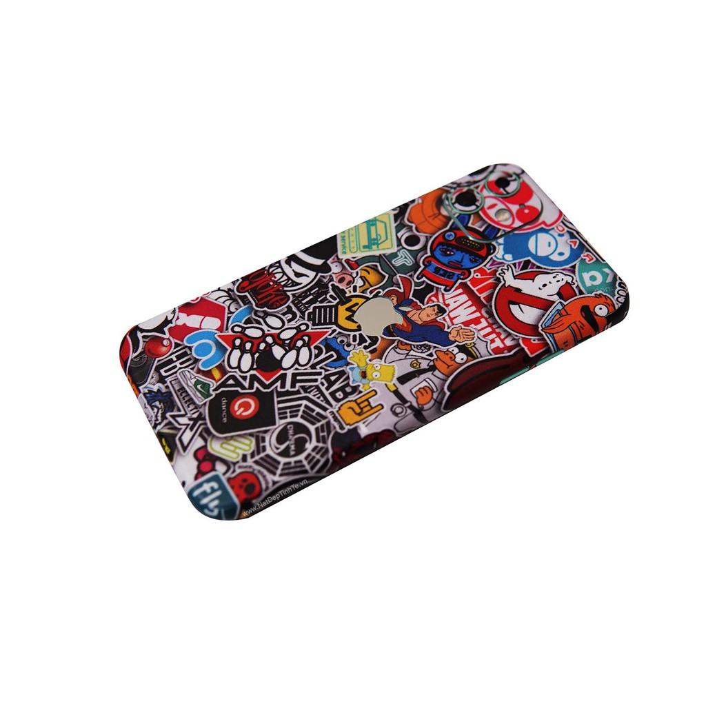 Miền dán skin điện thoại từ iPhone 5/5se đến iPhone 15 pro max -Sticker Bomb Màu