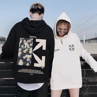 Áo hoodie off white hoa cúc GD unisex aothunoversize365