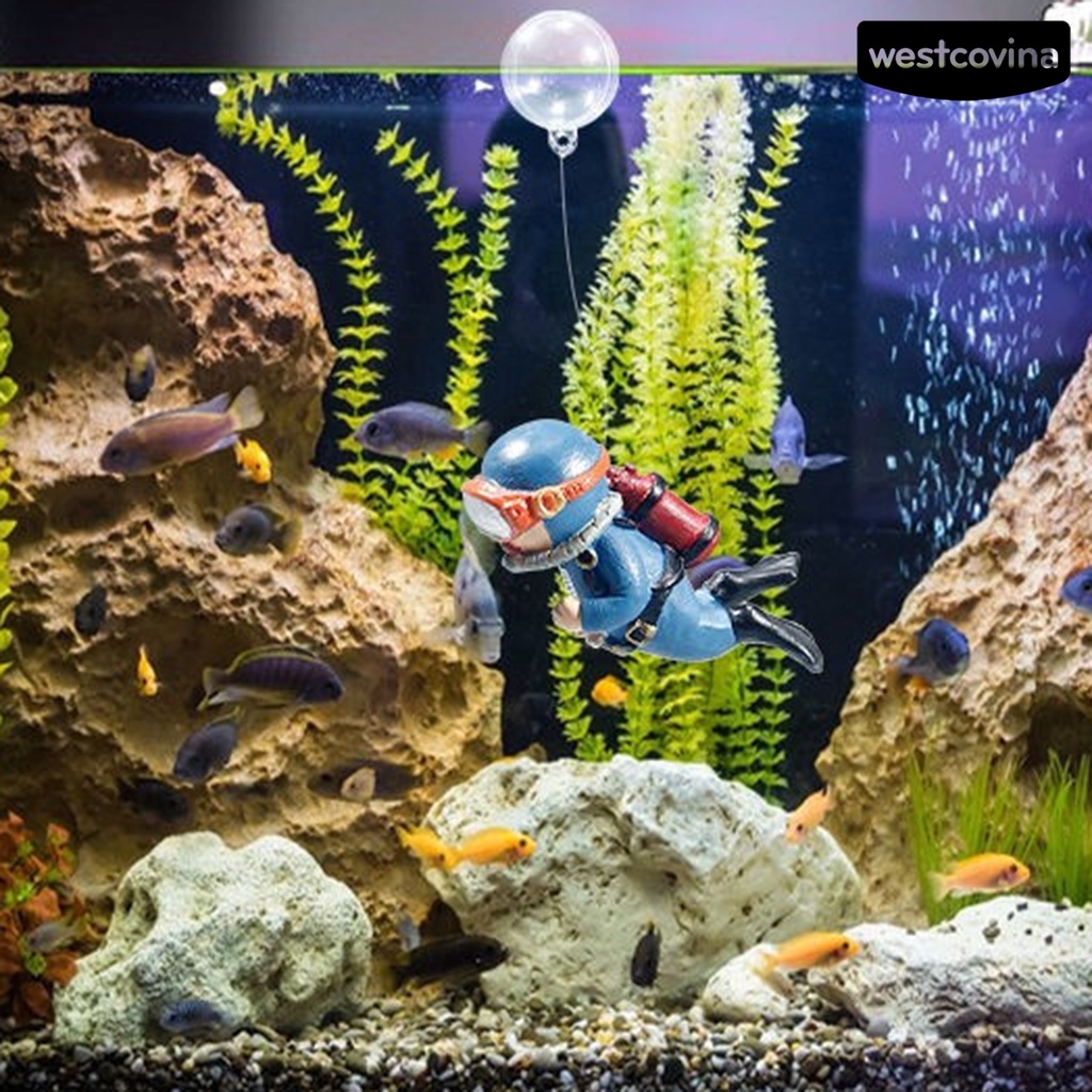 [Mới]♞Bể cá Thợ lặn Không ô nhiễm Trang trí nhẹ nổi Frogman Bể cá Đồ trang trí Đồ dùng gia đình