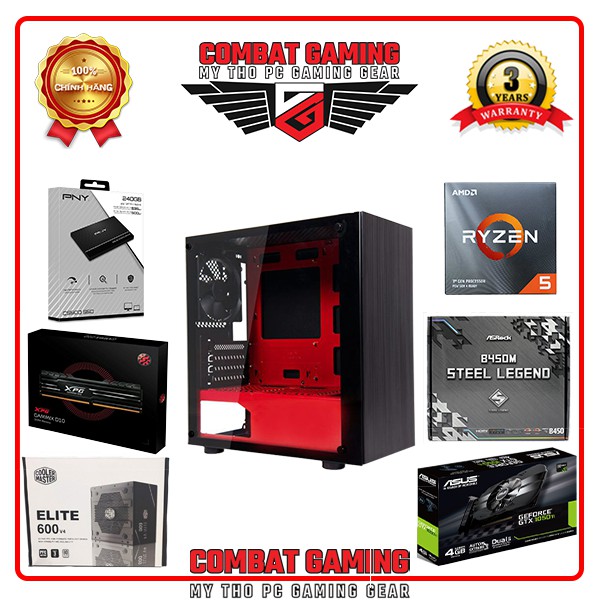 Combo MAINBOARD + RYZEN 5 3500 + RAM 8GB + SSD 240GB + VGA + PSU 600W + CASE MIK