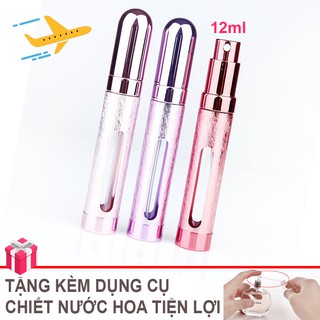 Ống Lọ Chiết Nước Hoa Mini Du Lịch Tiện Lợi 12ml Chai Lọ trữ nước hoa (Tặng kèm dụng cụ chiết)