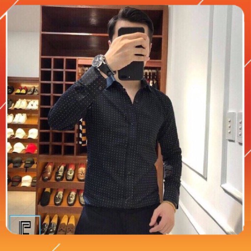 Áo sơ mi nam chấm bi korea dài tay cổ bẻ mặc siêu mềm mại và thoải mái, giá cả siêu tốt | BigBuy360 - bigbuy360.vn