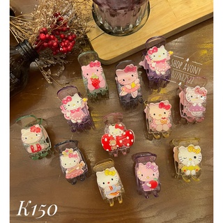 1 kẹp tóc càng cua, bấu tóc kitty chân kẹp màu trong