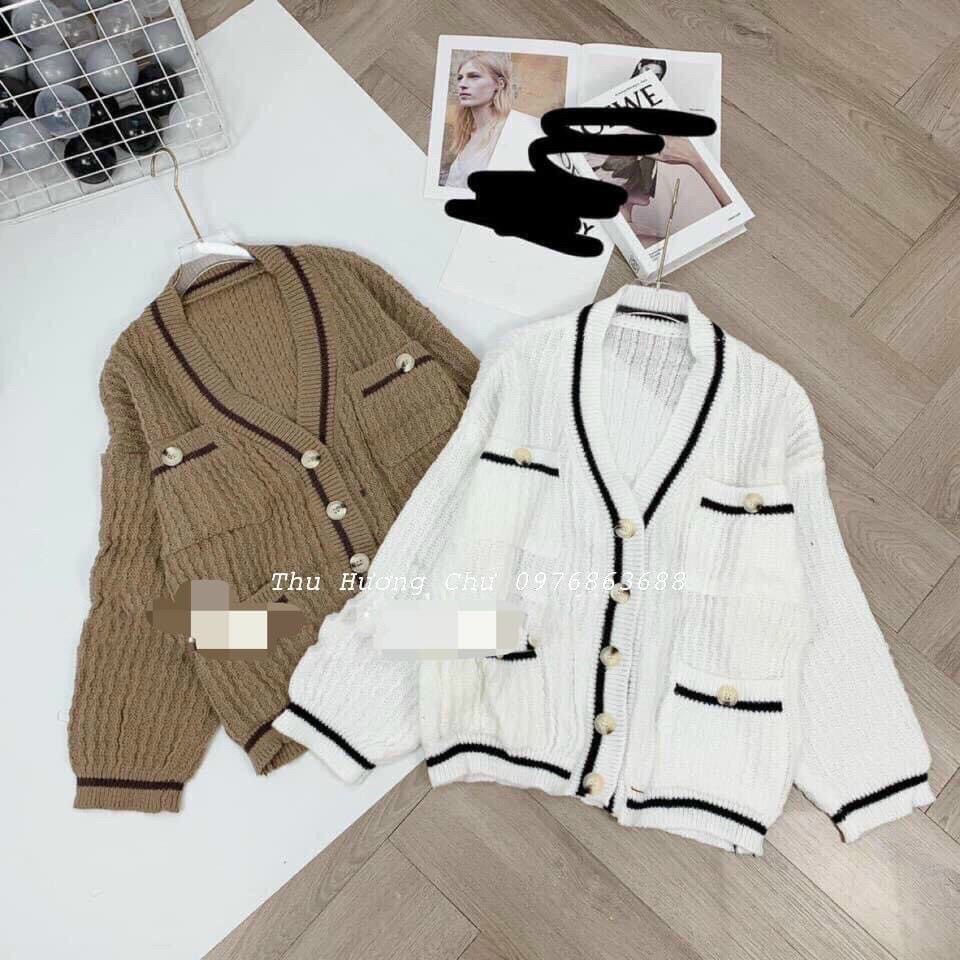 ÁO LEN CADIGAN GC VIỀN KẺ QC