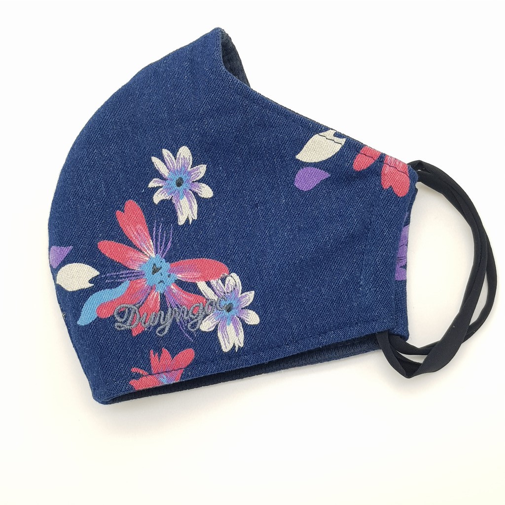 Khẩu Trang Vải Cao Cấp Duy Ngọc - Hoa văn. (8793)