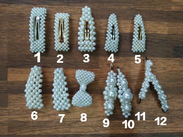 Kẹp tóc đính hạt nhiều mẫu