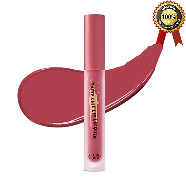 Son Kem Lì Matte Chic Lip Lacquer Romance Rose #PK004