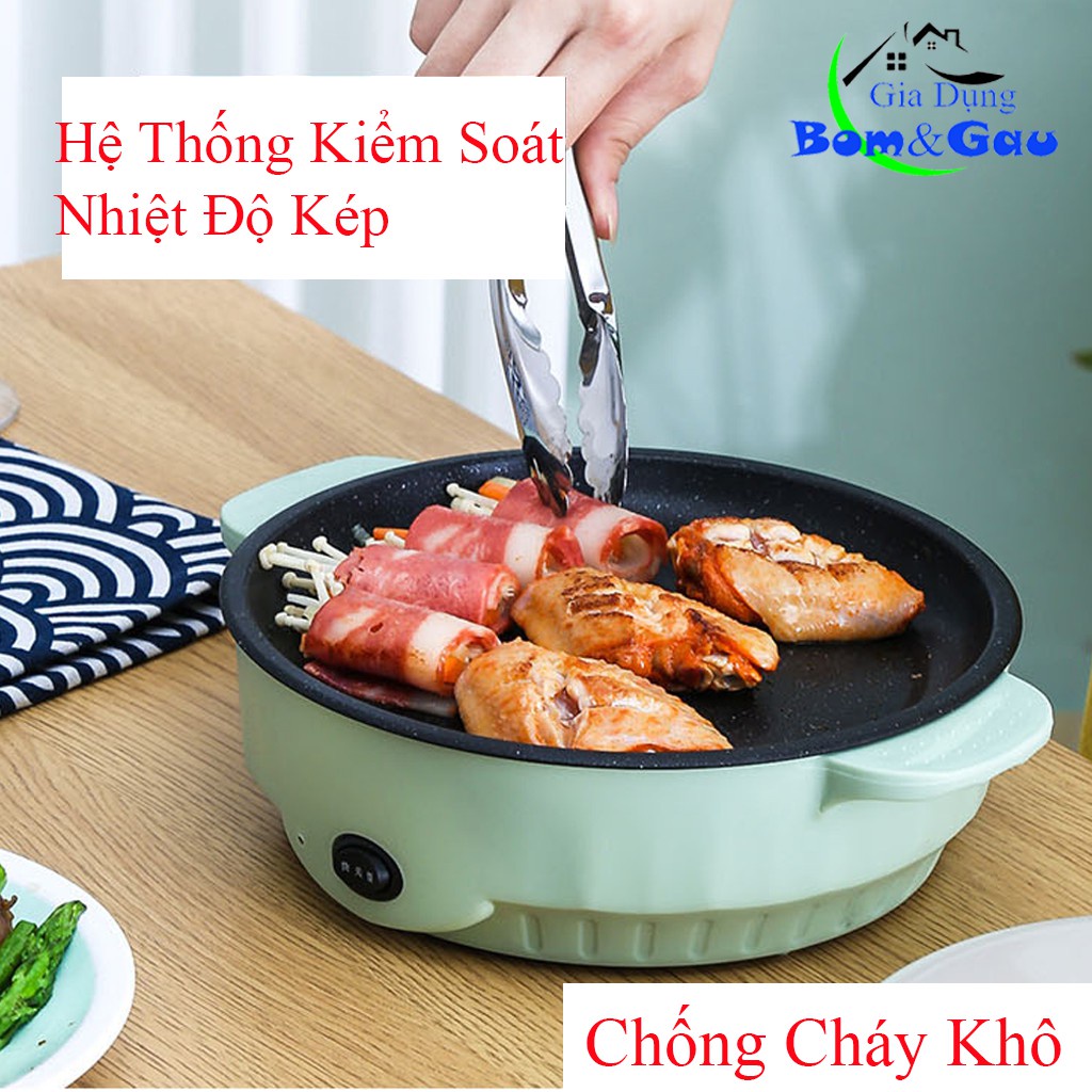 Bếp nướng điện hàn quốc hinh tròn không khói 22x7x18cm - 9778