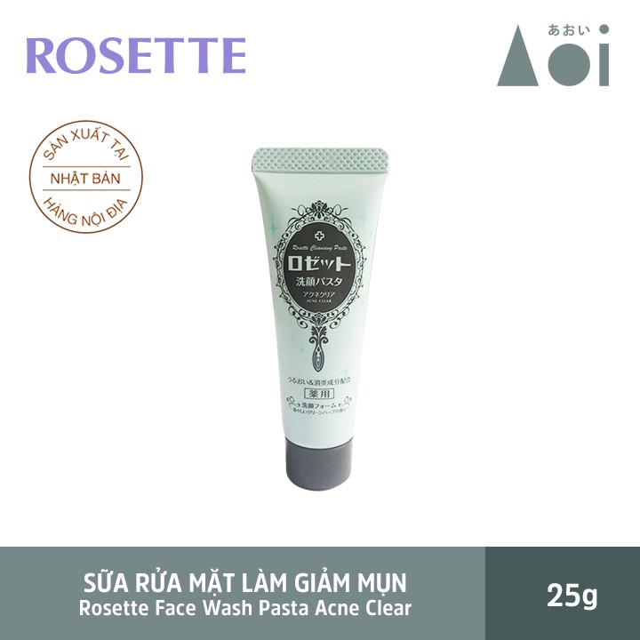 [QUÀ TẶNG KHÔNG BÁN] Sữa Rửa Mặt Giảm Mụn Rosette Face Wash Pasta Acne Clear Mini Tube (25g)