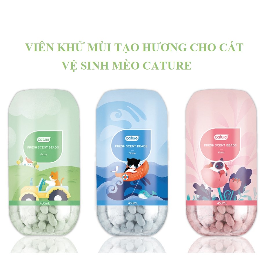 Viên khử mùi tạo hương cát vệ sinh mèo Cature 200gr - Petemo Pet Shop