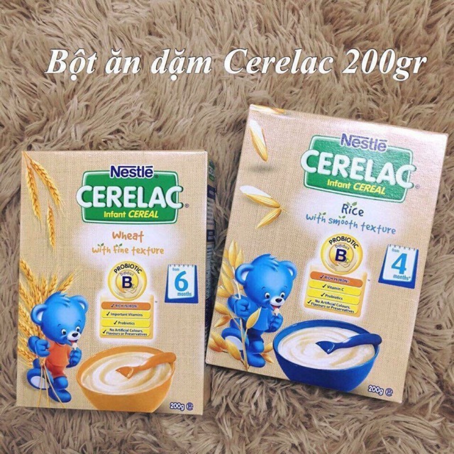 Bột ăn dặm Nestle Cerelac 200gr Úc