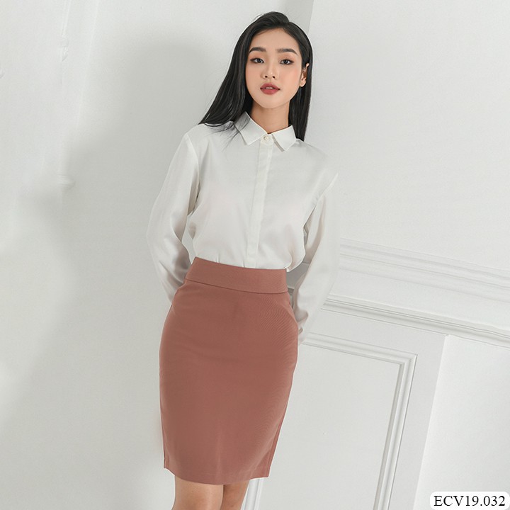 Chân váy công sở Mophus nữ dáng ngắn , kiểu bút chì nữ tính ECV19032 | BigBuy360 - bigbuy360.vn