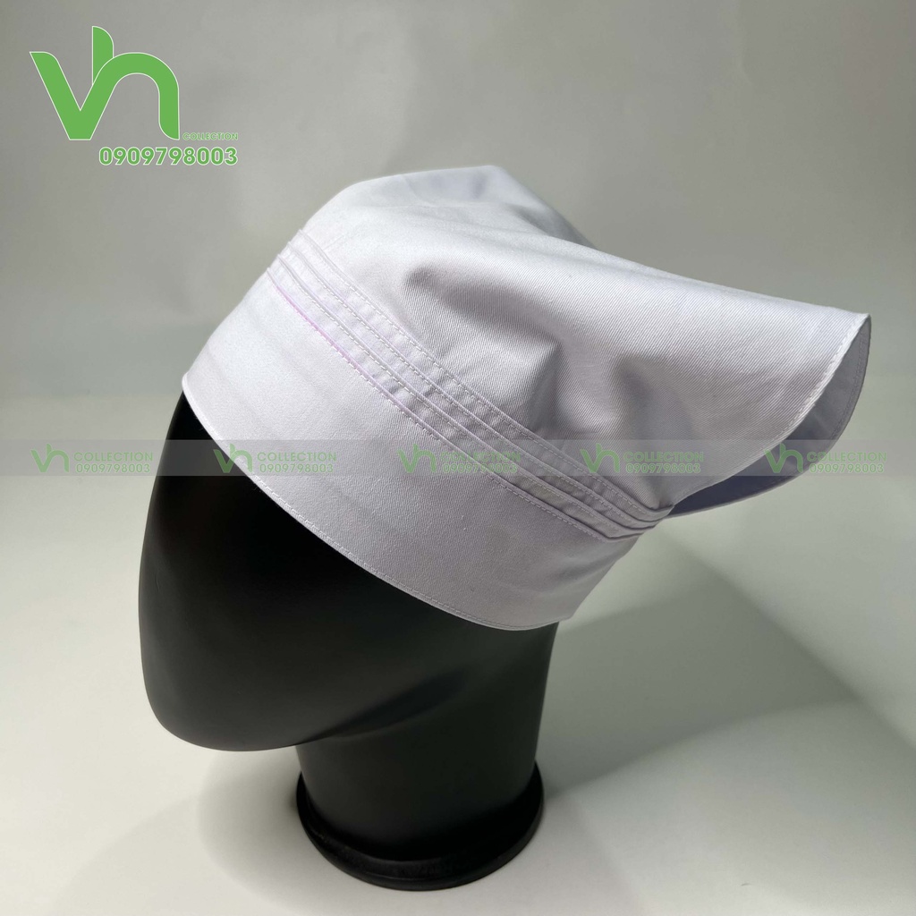 Mũ trùm đầu tam giác nón phục vụ khăn choàng đầu vải kaki cotton cao cấp dành cho Nam Nữ